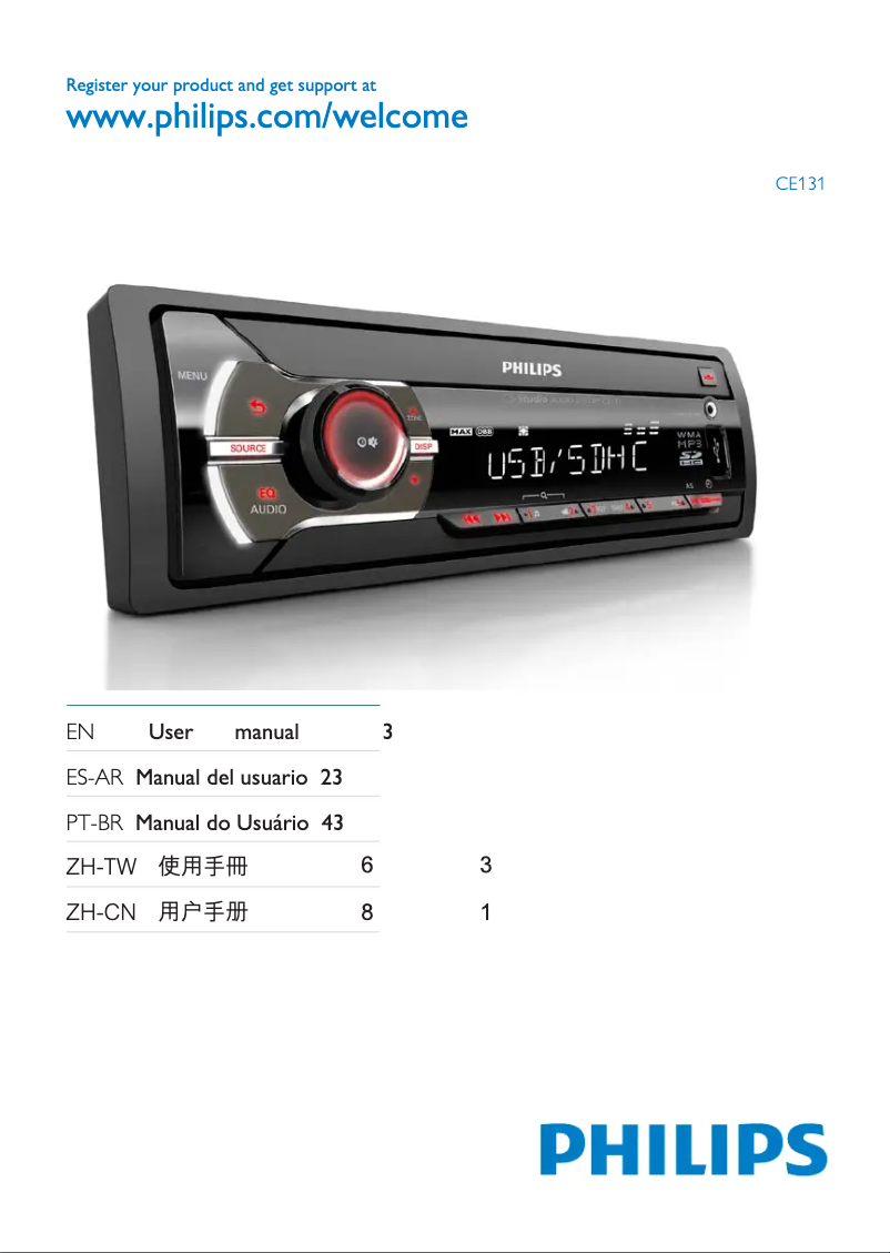 Imagen de la primera página del manual del dispositivo CE130