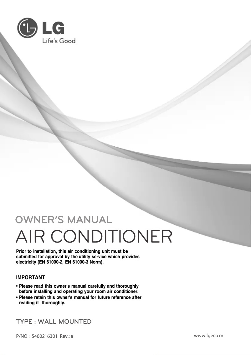 Page n°1 - Manuel utilisateur LG KSNH2465EA2