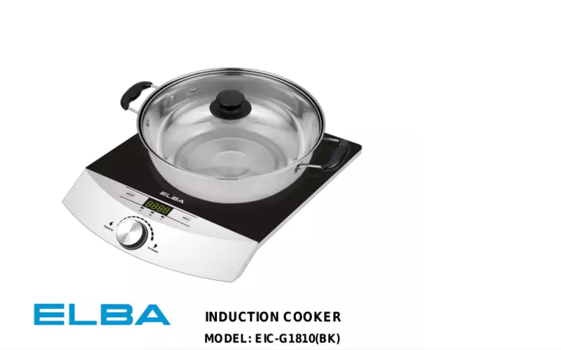 Page 1 de la notice Manuel utilisateur Elba EIC-G1810(BK)