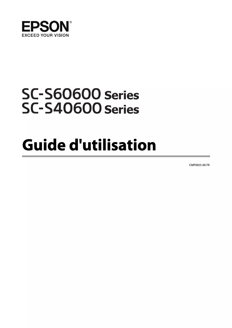 Image de la première page du manuel de l'appareil SC-S60600