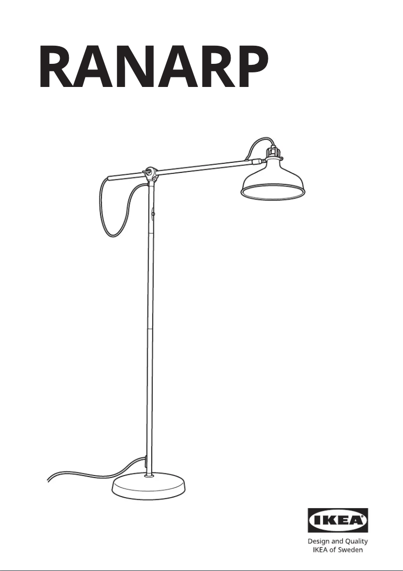 Page 1 de la notice Manuel utilisateur Ikea RANARP 902.312.99