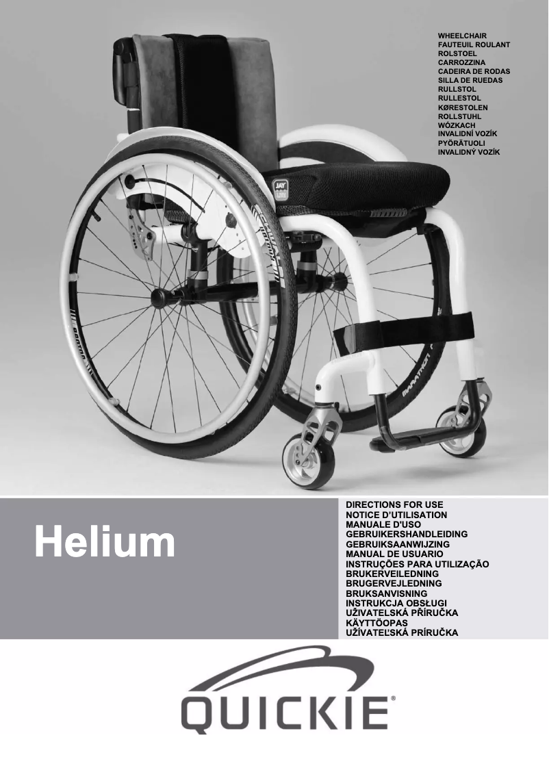 Page n°1 - Manuel utilisateur Sunrise Medical Helium 2013