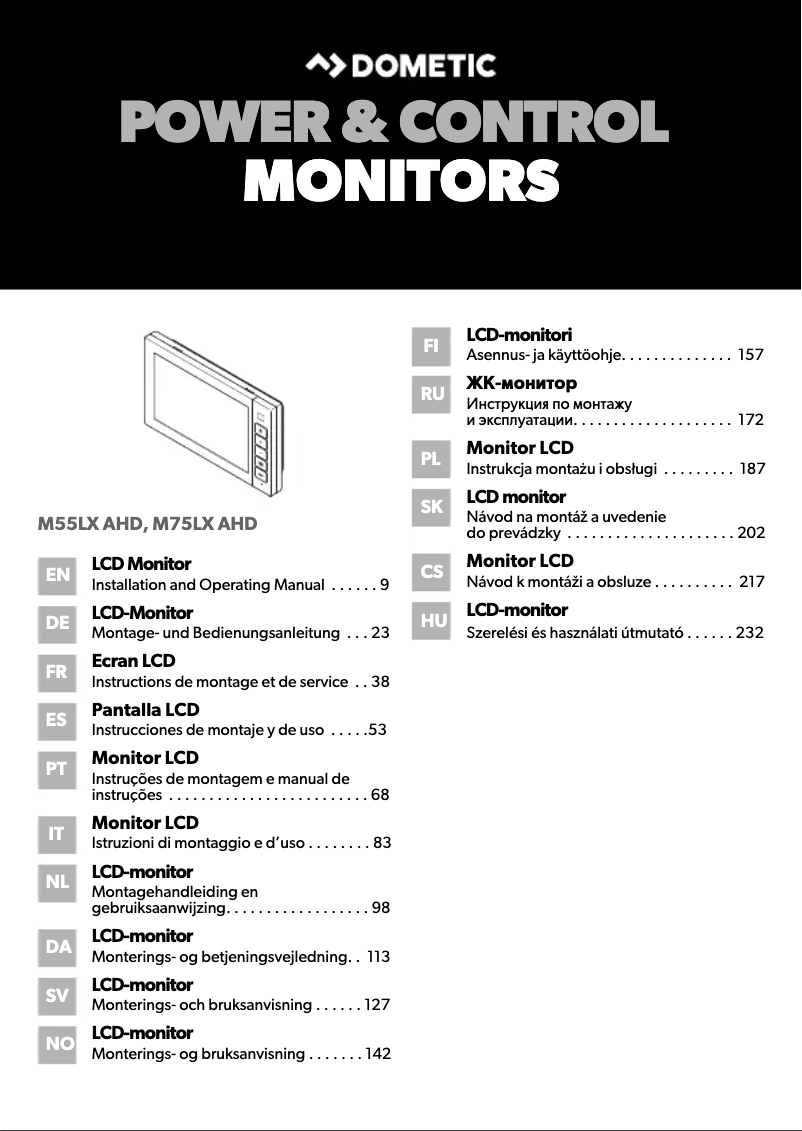 Page n°1 - Manuel utilisateur Dometic PerfectView M 55LX AHD