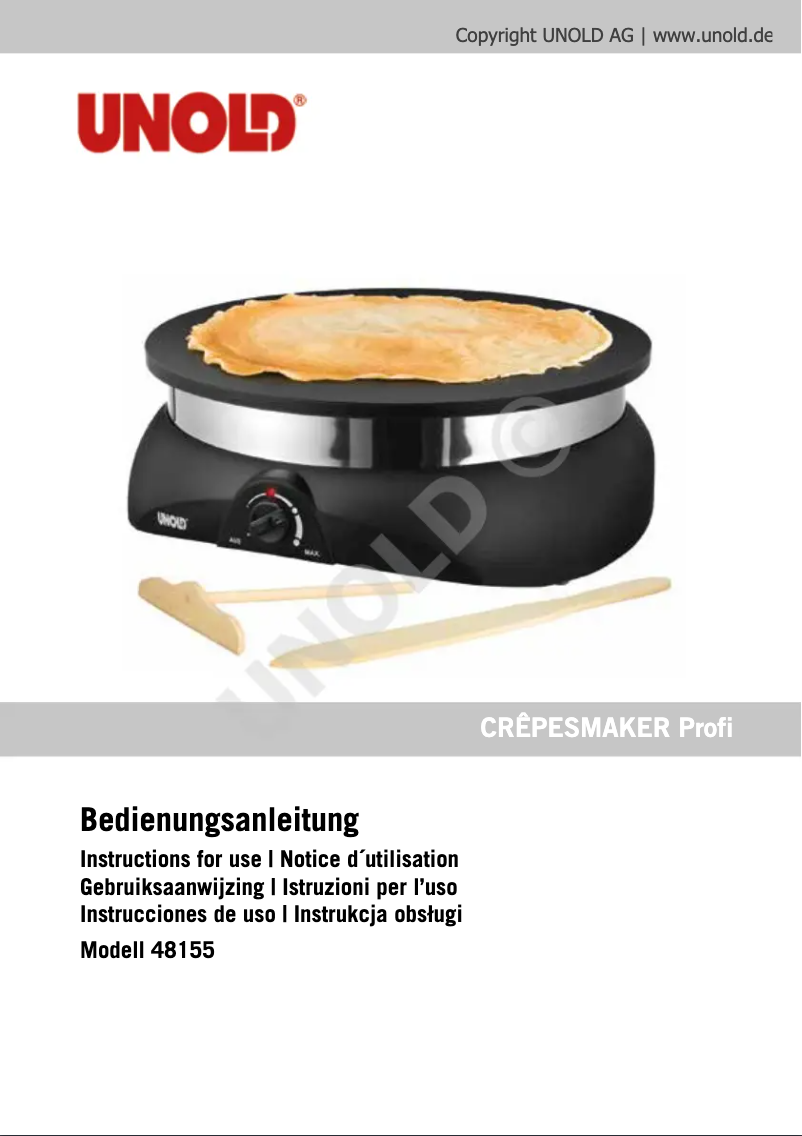 Page n°1 - Manuel utilisateur Unold Profi 48155