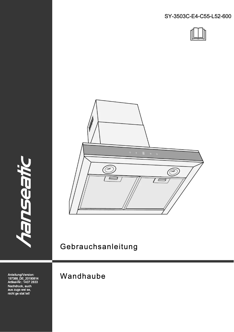 Imagen de la primera página del manual del dispositivo SY-3503C-E4-C55-L52-600