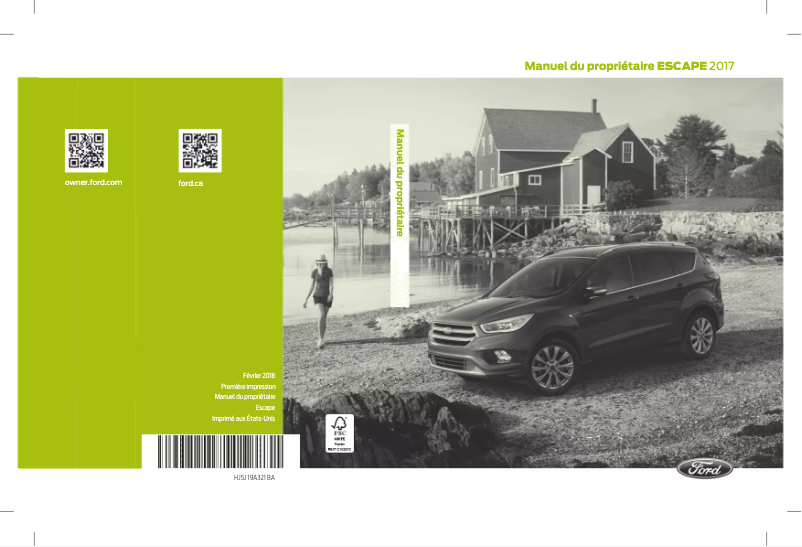 Página 1 del manual Manual de usuario Ford Escape (2017)