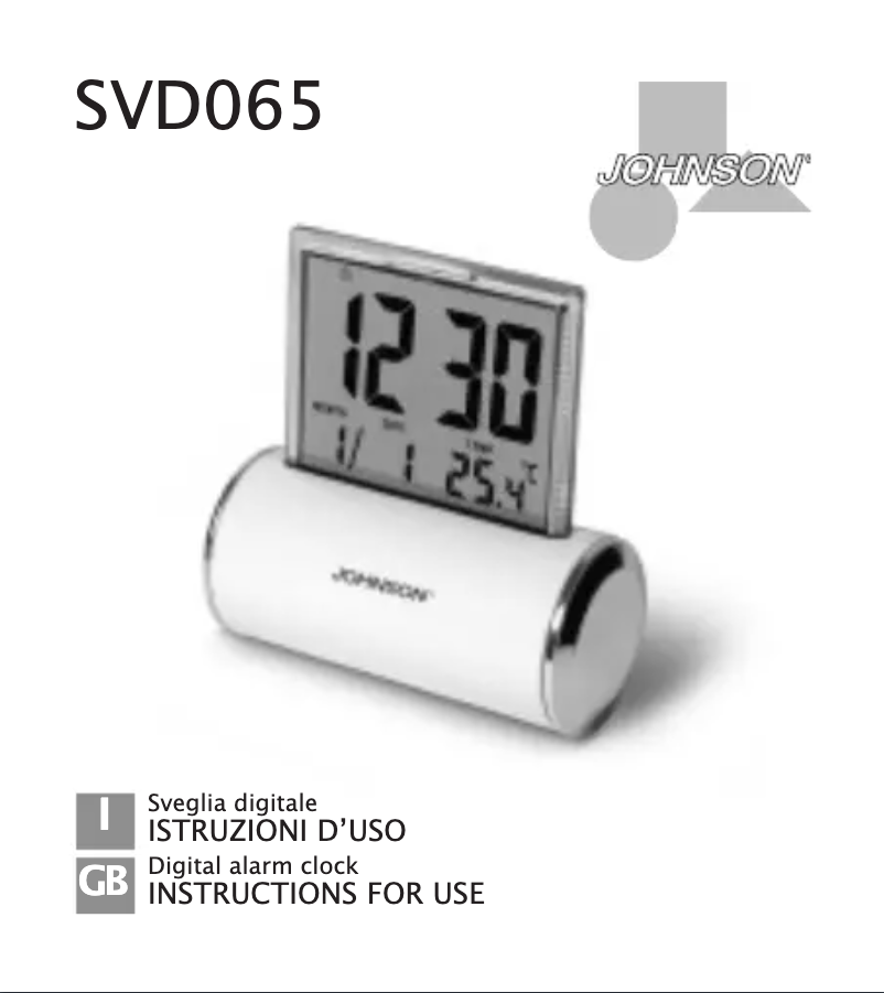 Page 1 de la notice Manuel utilisateur Johnson SVD065