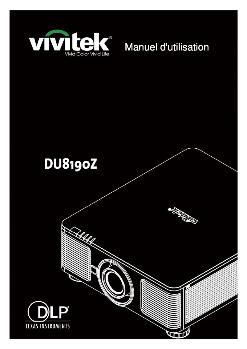 Page 1 de la notice Manuel utilisateur Vivitek DU8190Z