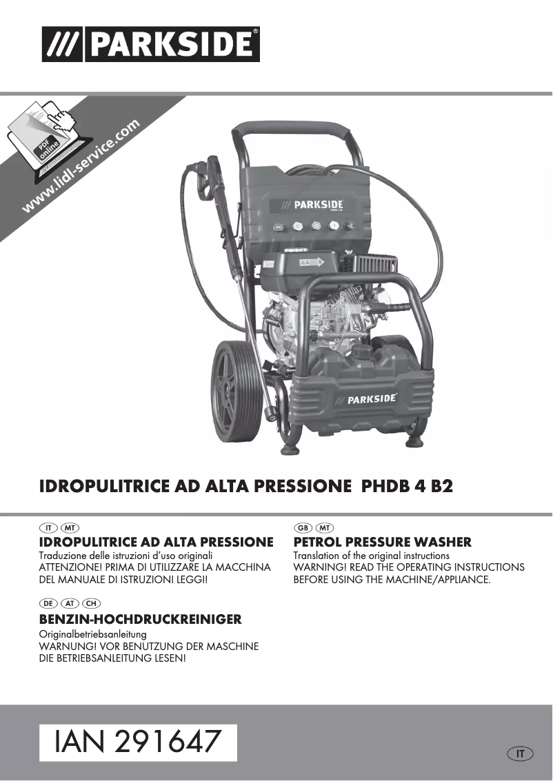 Página 1 del manual Manual de usuario Parkside PHDB 4 B2