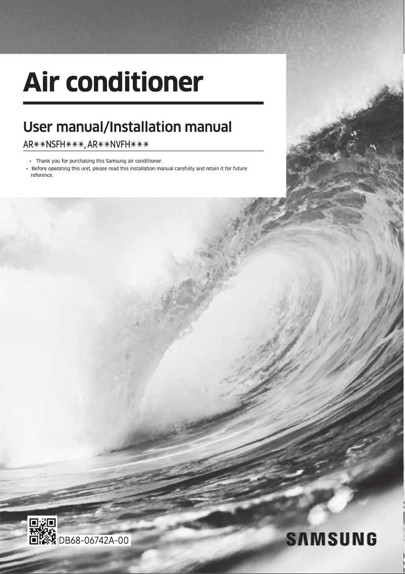 Page 1 de la notice Manuel utilisateur Samsung AR24NSFHEWKNMG