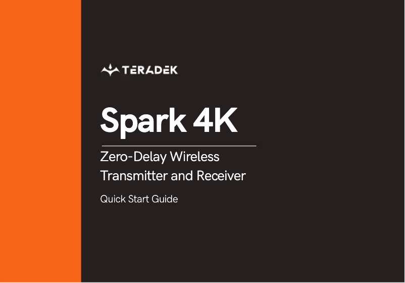 Página 1 del manual Manual de usuario Teradek Spark 4K