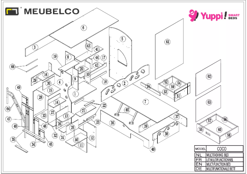 Página 1 del manual Manual de usuario Meubelco Coco