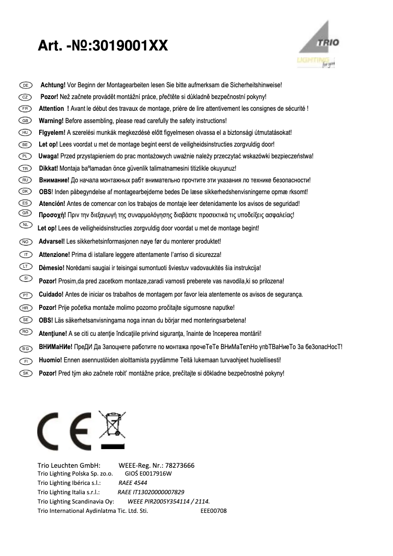 Image de la première page du manuel de l'appareil Montender