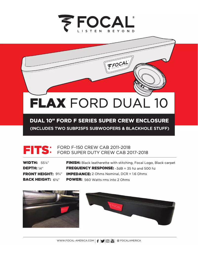 Página 1 del manual Manual de usuario Focal FLAX Ford Dual 10