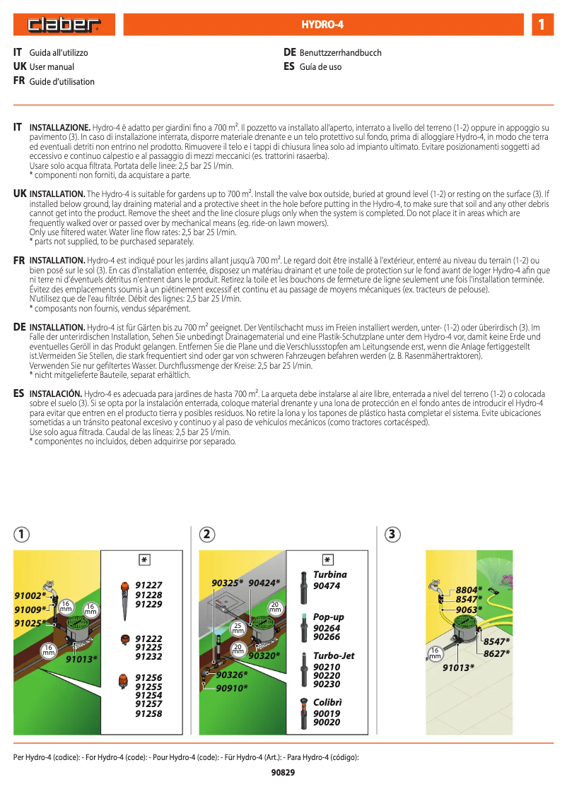 Image de la première page du manuel de l'appareil Hydro 4