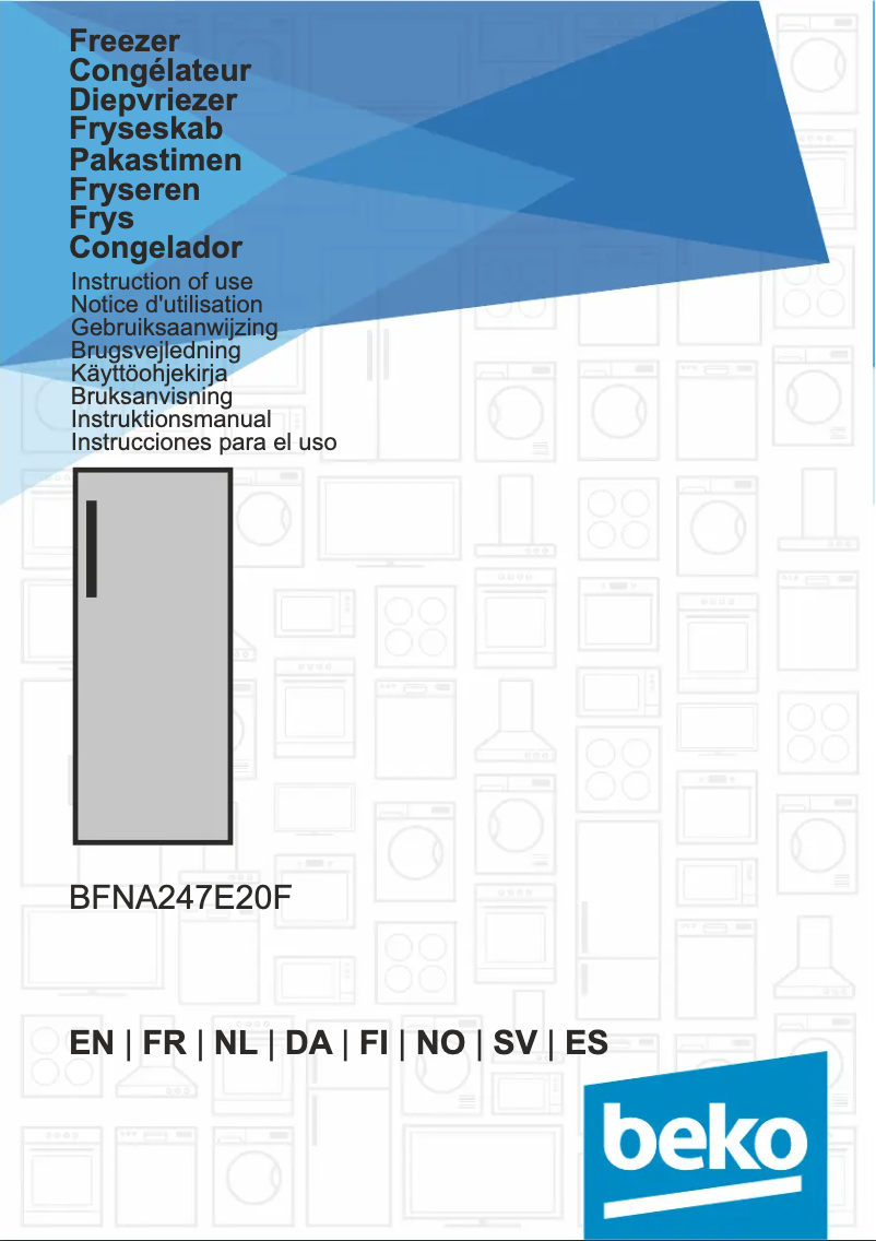 Page n°1 - Manuel utilisateur Beko BFNA247E20F