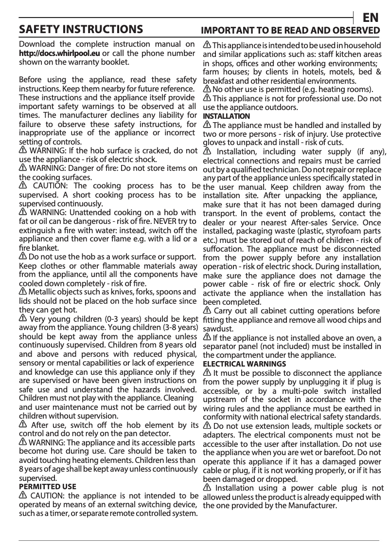 Page 1 de la notice Instructions / montage Privileg PC 09S60 AL