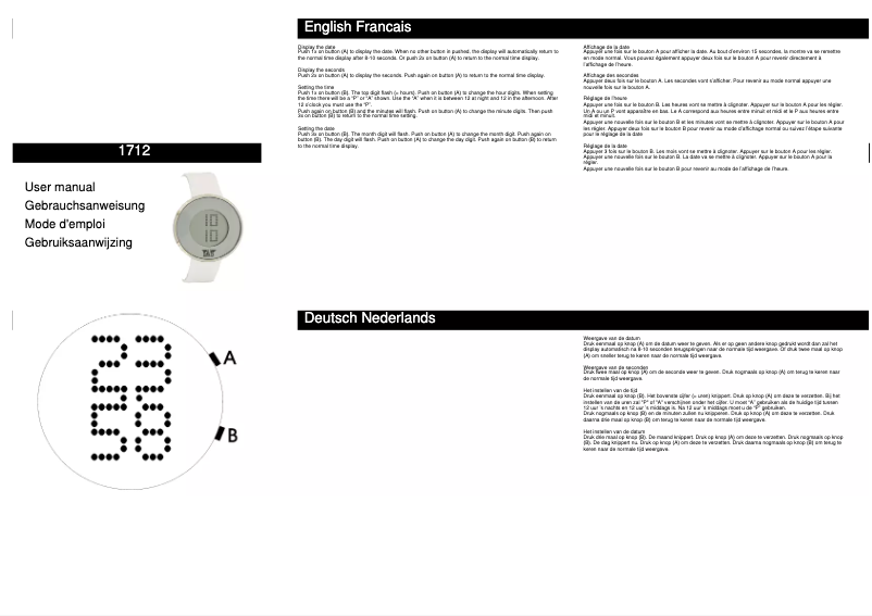 Page n°1 - Manuel utilisateur Davis 1712