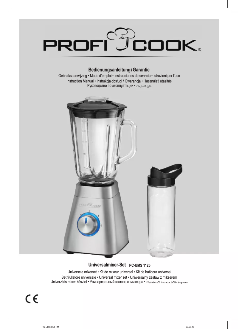 Page 1 de la notice Manuel utilisateur ProfiCook PC-UMS 1125