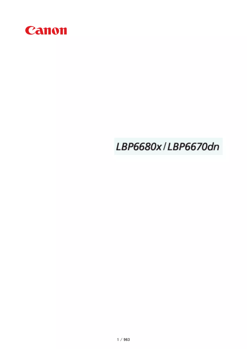 Page 1 de la notice Manuel utilisateur Canon i-SENSYS LBP6680x