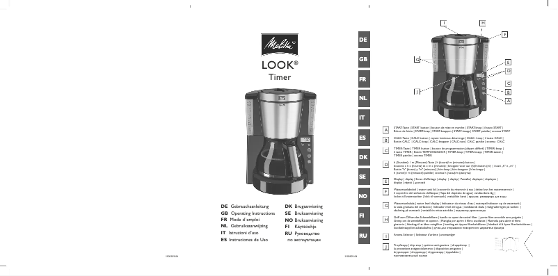 Page n°1 - Manuel utilisateur Melitta LOOK Timer 1011