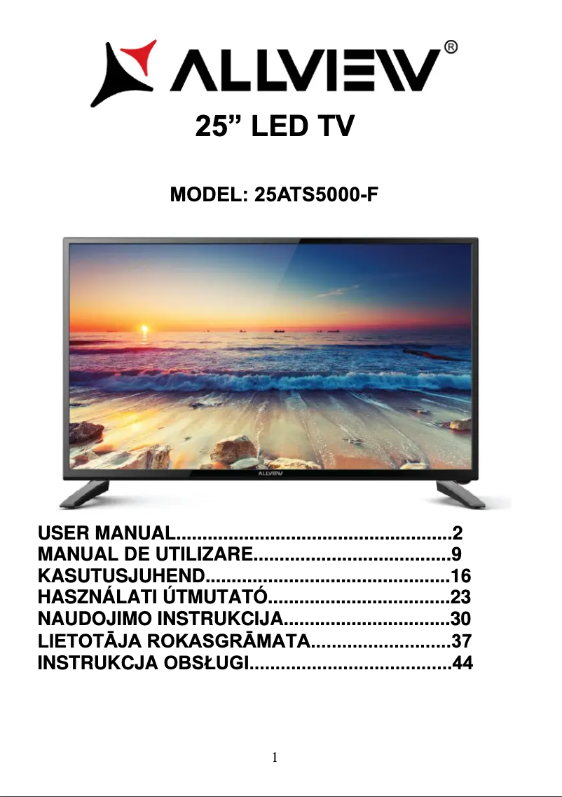 Page n°1 - Manuel utilisateur Allview 25ATS5000-F