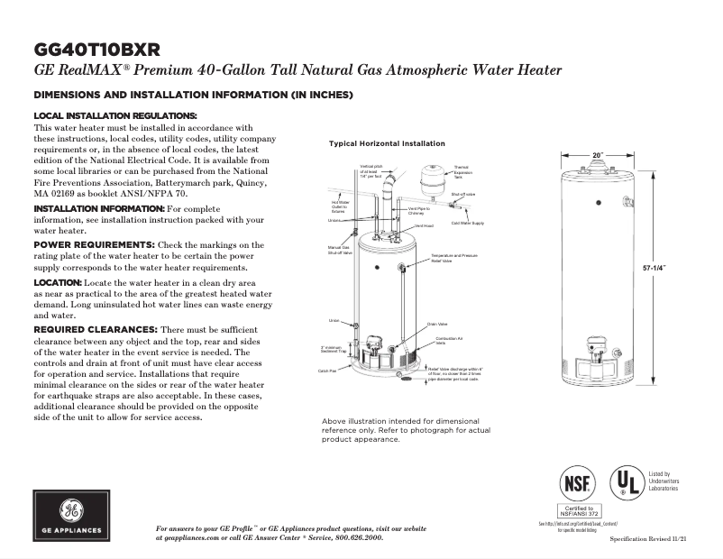 Image de la première page du manuel de l'appareil GG40T10BXR