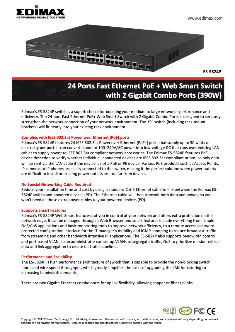 Image de la première page du manuel de l'appareil ES-5824P