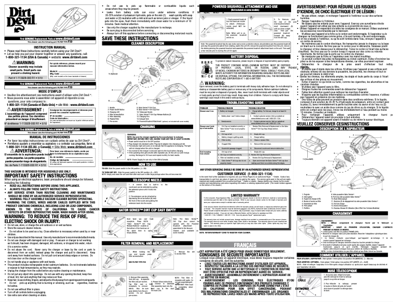 Página 1 del manual Manual de usuario Dirt Devil BD10165