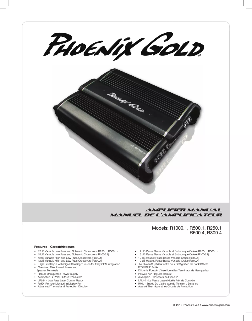 Image de la première page du manuel de l'appareil R500.1