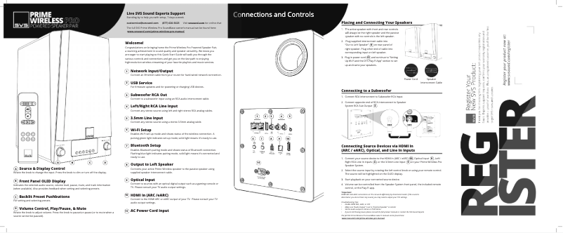 Page 1 de la notice Guide de démarrage rapide SVS Prime Wireless Pro