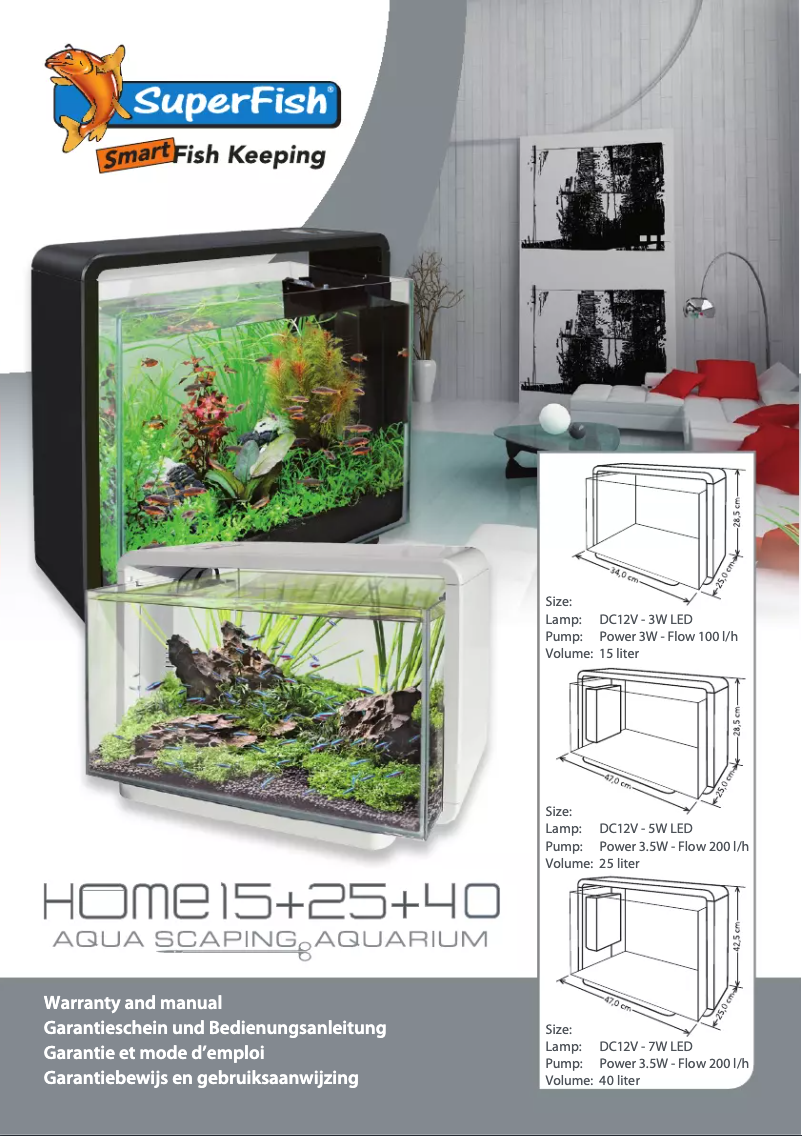 Page n°1 - Manuel utilisateur SuperFish Home 25