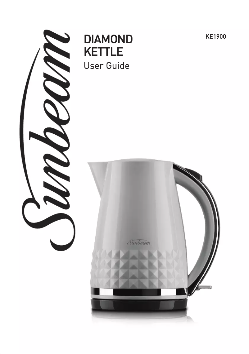 Page n°1 - Manuel utilisateur Sunbeam Diamond KE1900