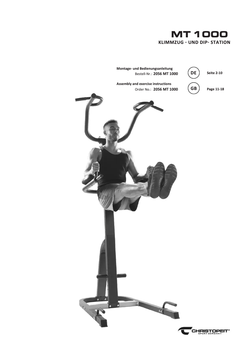 Image de la première page du manuel de l'appareil MT 1000