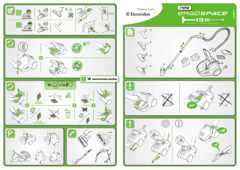Page 1 de la notice Manuel utilisateur Electrolux ErgoSpace ZE322