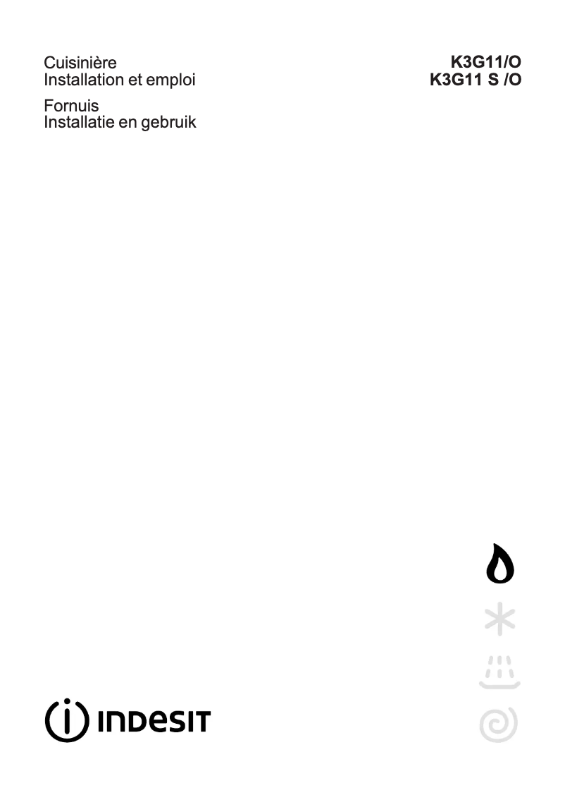 Image de la première page du manuel de l'appareil K3G11S(W)/O