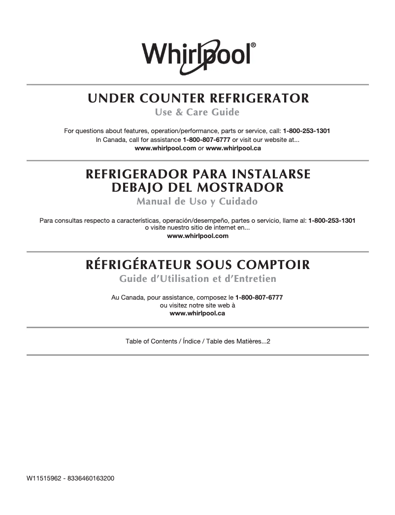 Image de la première page du manuel de l'appareil WUR35X24HZ