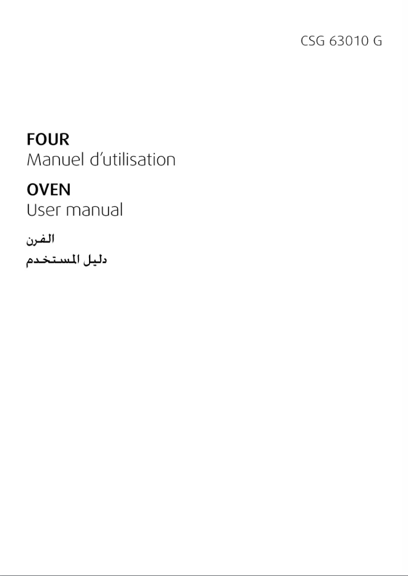 Page n°1 - Manuel utilisateur Beko CSG 63010 GW