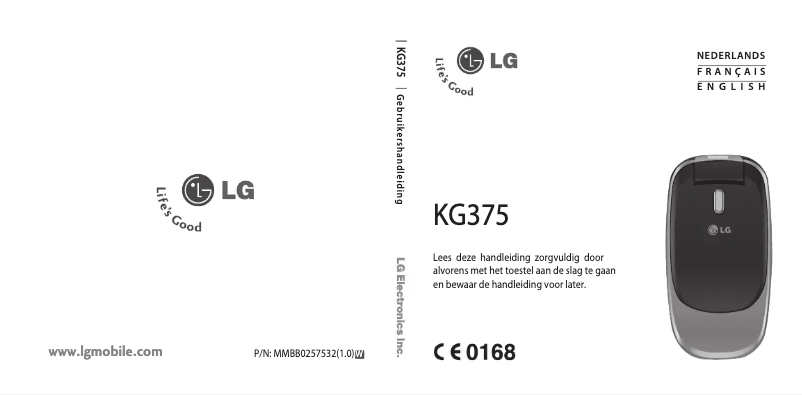 Página 1 del manual Manual de usuario LG KG375