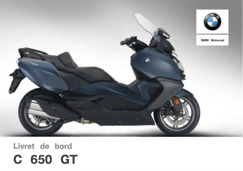Page 1 de la notice Manuel utilisateur BMW C 650 GT (082017)