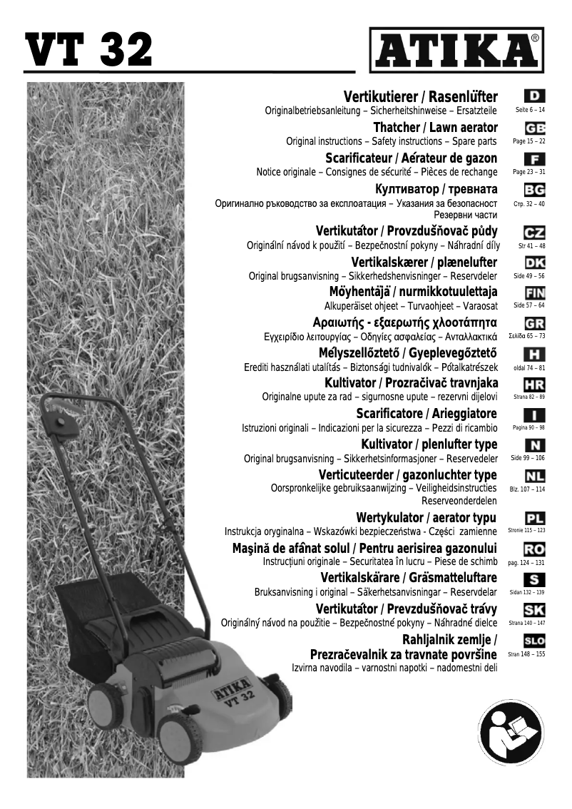 Page 1 de la notice Manuel utilisateur ATIKA VT 32