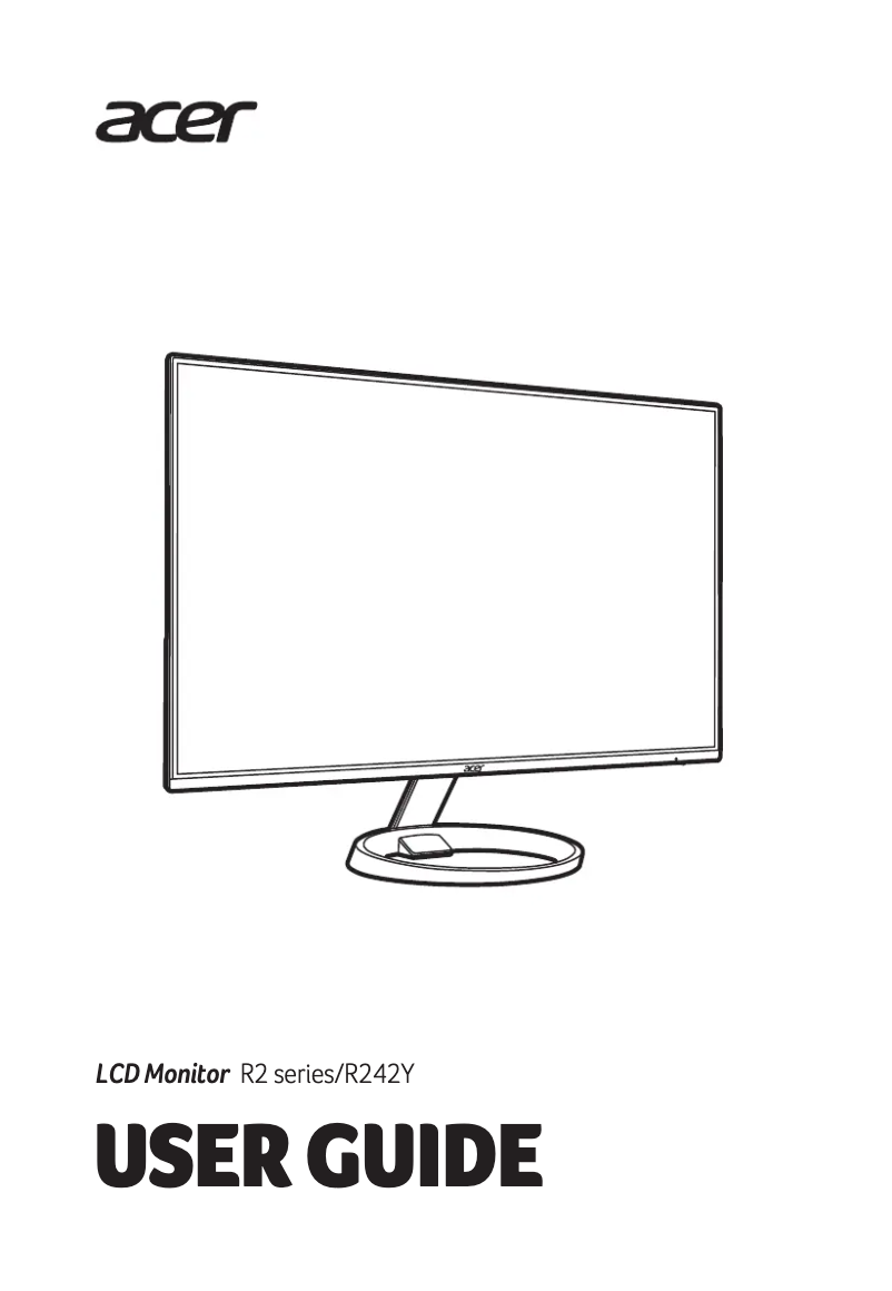 Page 1 de la notice Manuel utilisateur Acer R242YA