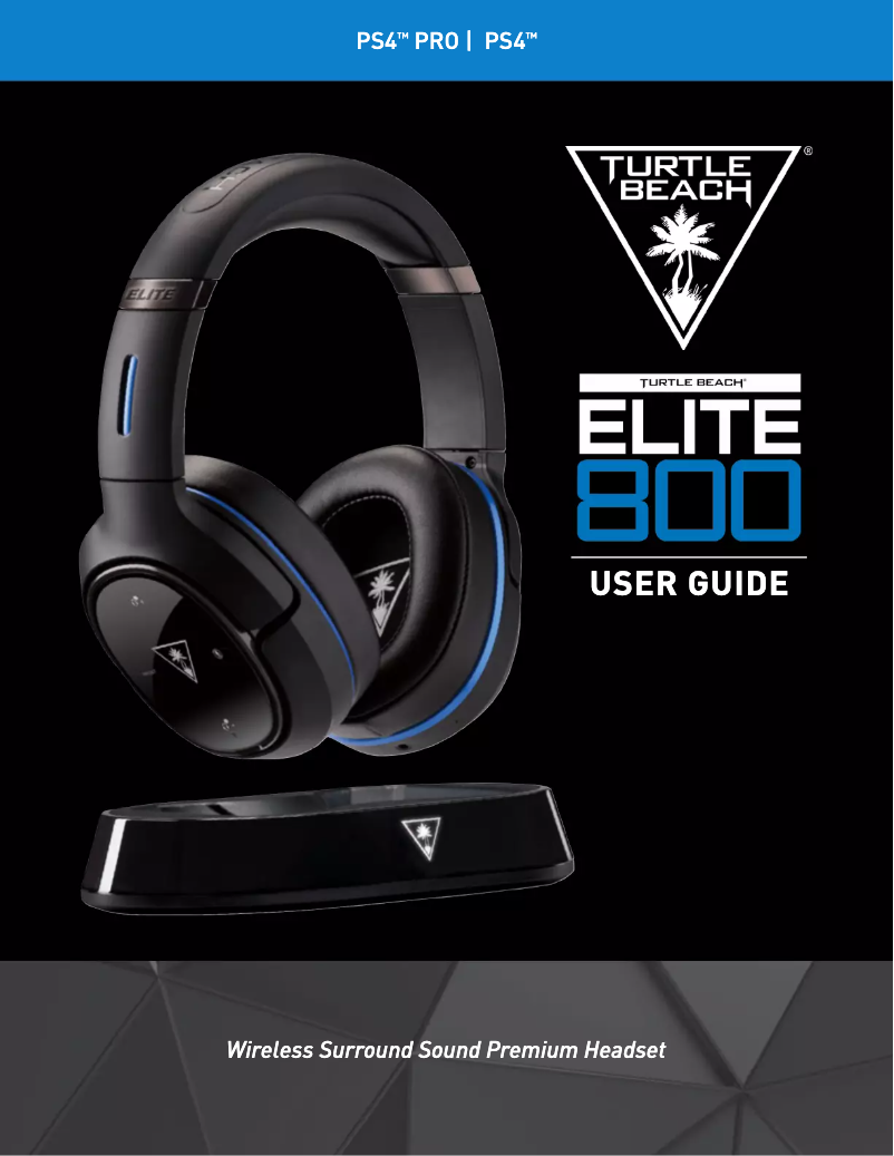 Image de la première page du manuel de l'appareil Ear Force Elite 800 DTS