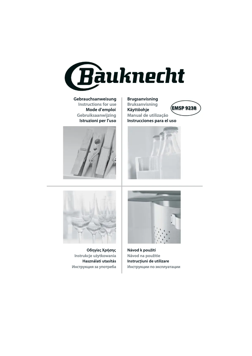 Page n°1 - Manuel utilisateur Bauknecht EMSP 9238