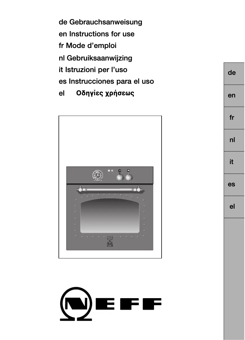 Page n°1 - Manuel utilisateur Neff B1488CK