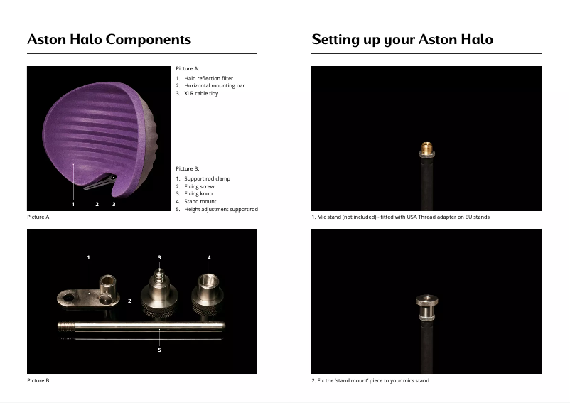 Página 1 del manual Manual de usuario Aston Microphones Halo Shadow