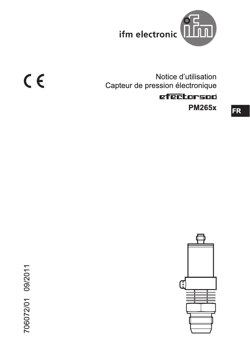 Page 1 de la notice Manuel utilisateur IFM PM2658