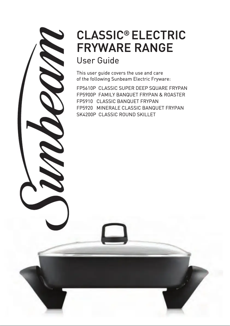 Image de la première page du manuel de l'appareil Classic Banquet FP5910