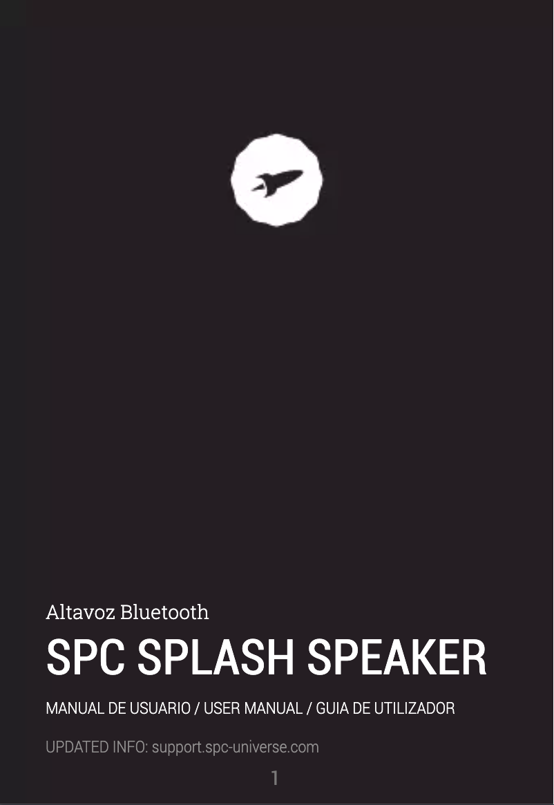 Image de la première page du manuel de l'appareil Splash Speaker