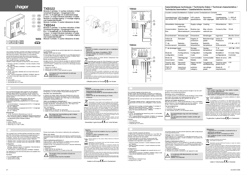 Image de la première page du manuel de l'appareil TXB322